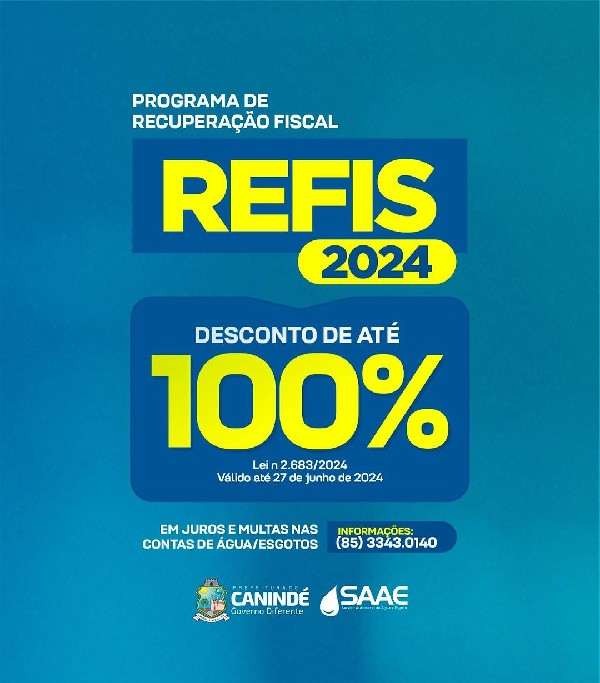 Fique Ligado | Refis 2024 Com 100% De Descontos