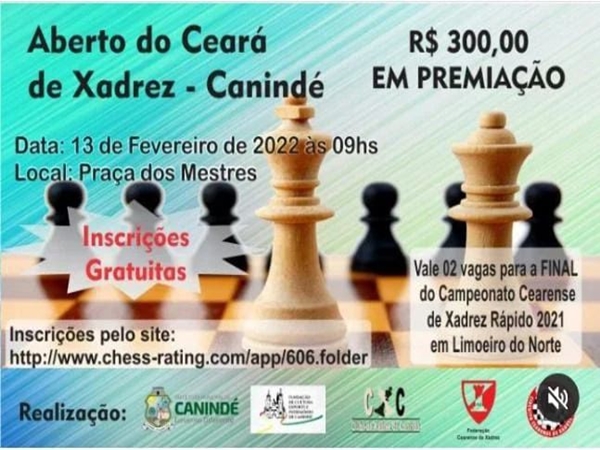 Inscrições com desconto para Campeonato de Xadrez vão até domingo